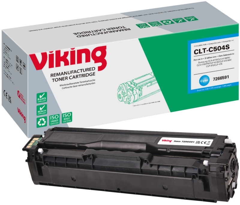 Viking CLT-C504S Kompatibel Samsung Tonerkartusche Cyan