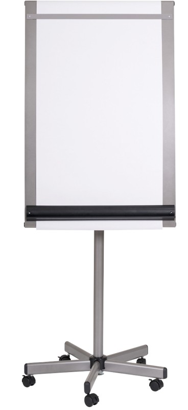 Bi-Office Mobiles Flipchart Stahl 70 (B) x 195 (H) cm Grau