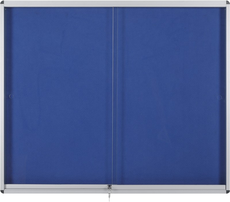 Bi-Office Exhibit Indoor Abschließbarer Schaukasten Nicht magnetisch 12 x A4 96,7 (B) x 92,6 (H) cm Blau