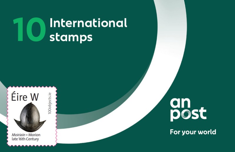 An Post 1.70 International Postage Stamps Pack of 10