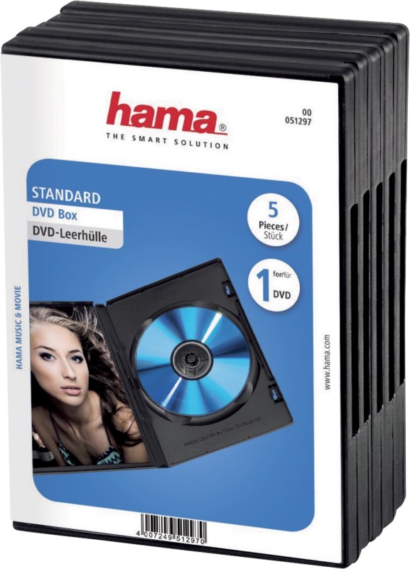 Thumbnail - Hama DVD-Hüllen Polypropylen Schwarz 5 Stück