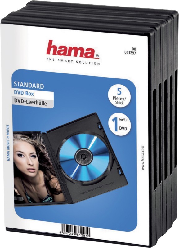 Hama DVD-Hüllen Polypropylen Schwarz 5 Stück