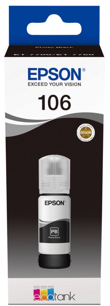 Epson 106 Original Tintenpatrone C13T00R140 Foto Schwarz
