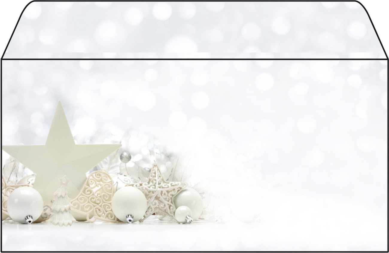 Sigel Weihnachts-Briefpapier White Stars DL 90 g/m² Weiß, Silber 25 Stück