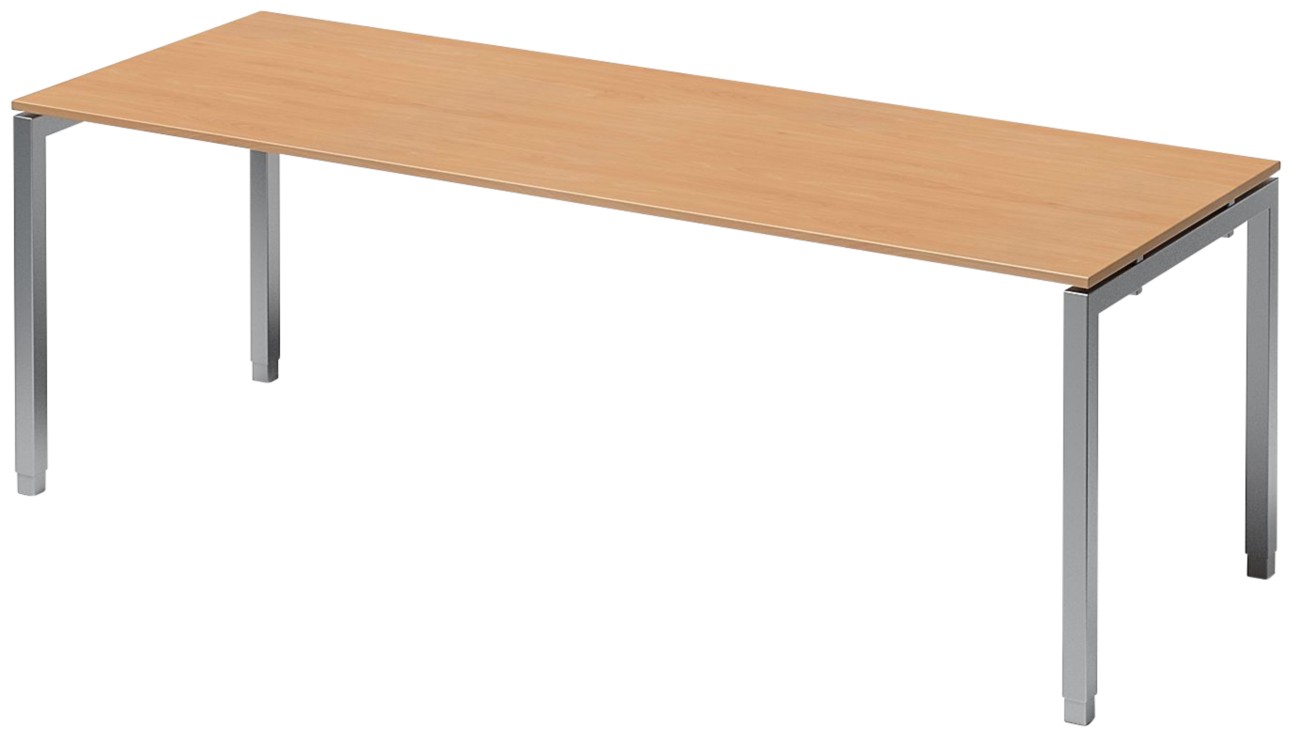 Thumbnail - Bisley Cito Höhenverstellbar Schreibtisch Buche 4 Metallfüße 2.200 (B) x 800 (T) x 740 (H) mm MFC (Melaminbeschichtete S...