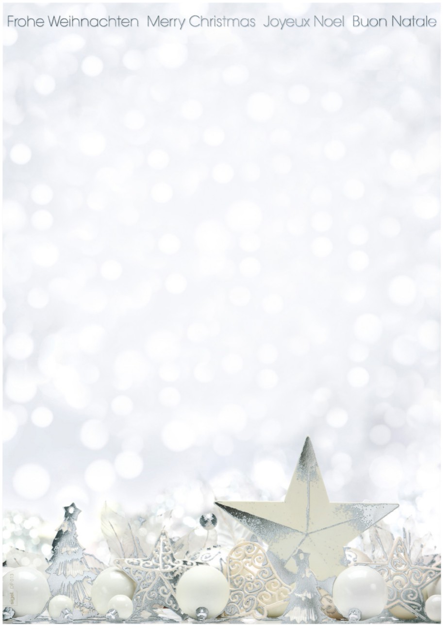 Sigel Weihnachts-Briefpapier White Stars DIN A4 90 g/m² Mehrfarbig 25 Blatt