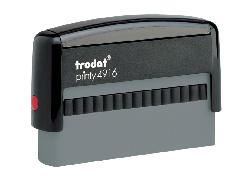 Trodat Personalisierter Textstempel Printy 4916 Schwarz, Grau