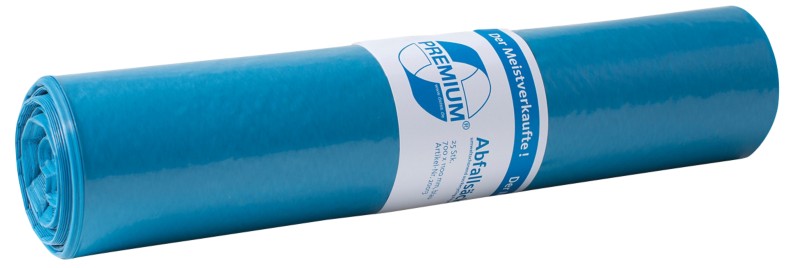 DEISS LDPE Premium Mittlere Belastung Müllsäcke 120 L Blau HDPE (Hochdichtes Polyethylen) 37 Mikron 25 Stück