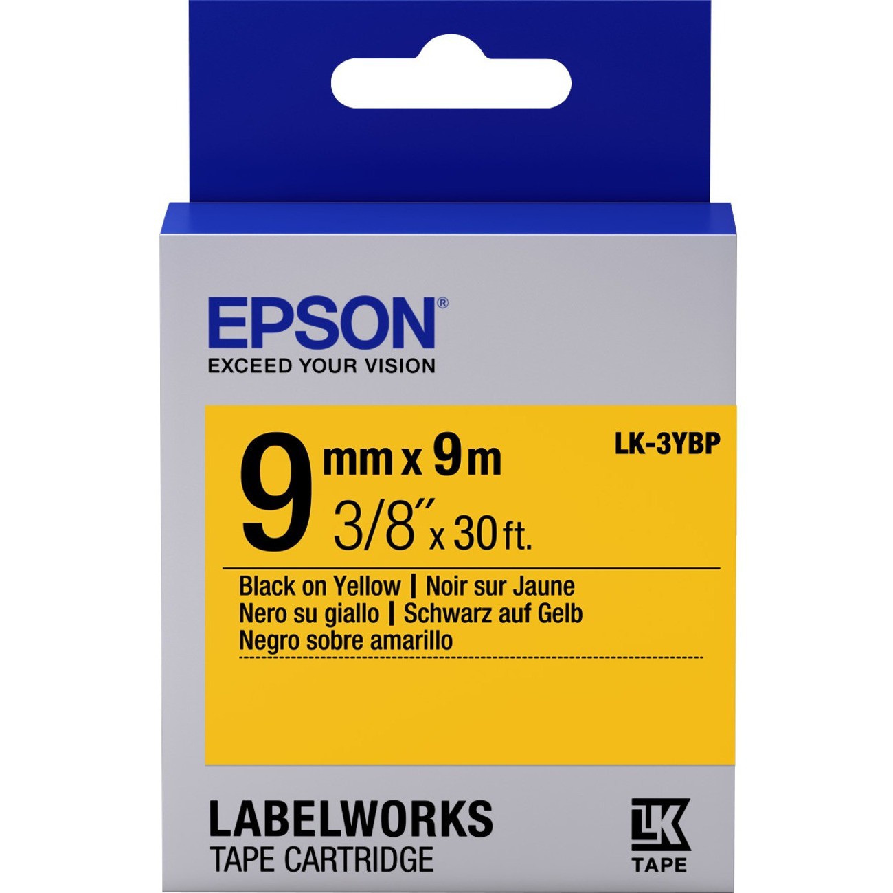 Epson Schriftband LK-3YBP Gelb 9 mm