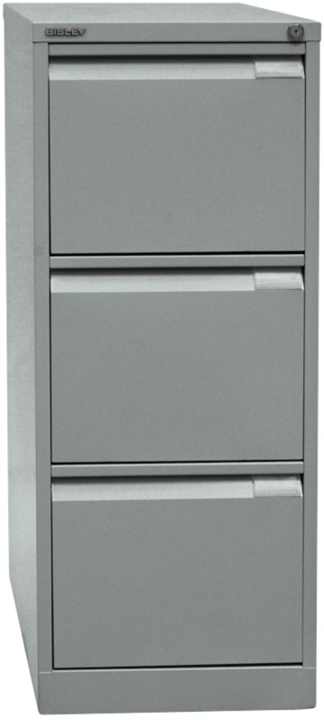 Bisley Aktenschrank A4BS3E 3 Schübe Silber 413 x 622 x 1.016 mm