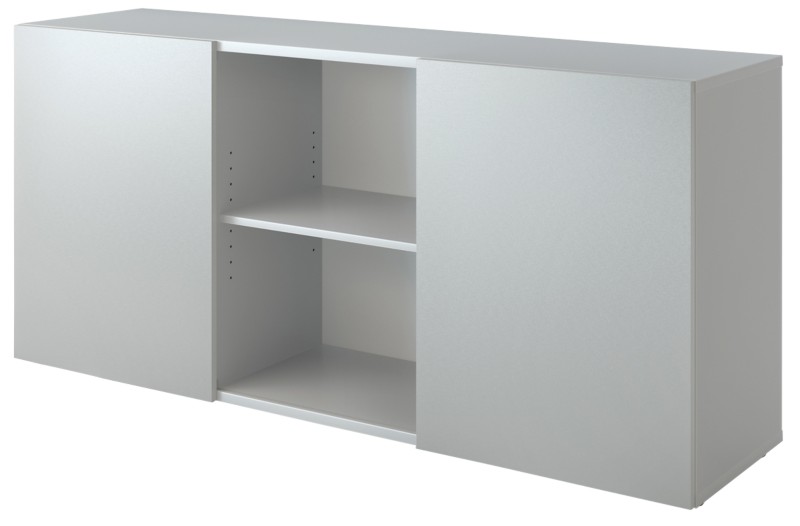 Hammerbacher Schiebetürenschrank 2FH Grau, Silber 1.600 x 420 x 748 mm