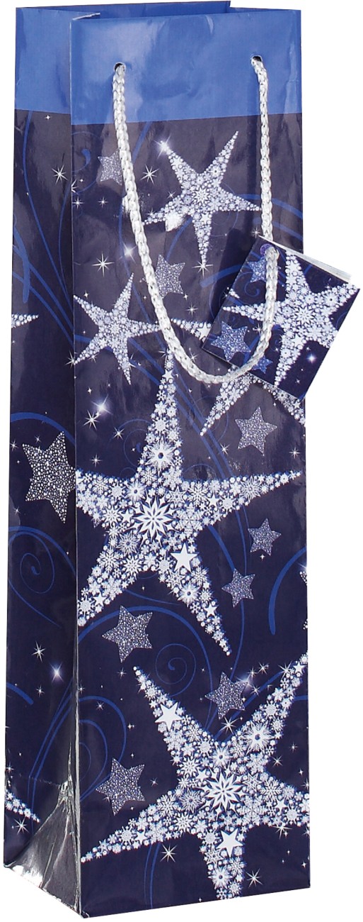 Sigel Flaschen Geschenktüten Shining Stars 100 mm 5 Stück
