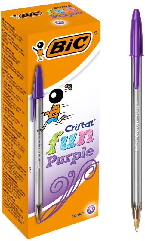 BIC Cristal Fun Kugelschreiber Lila Breit 0.6 mm 20 Stück