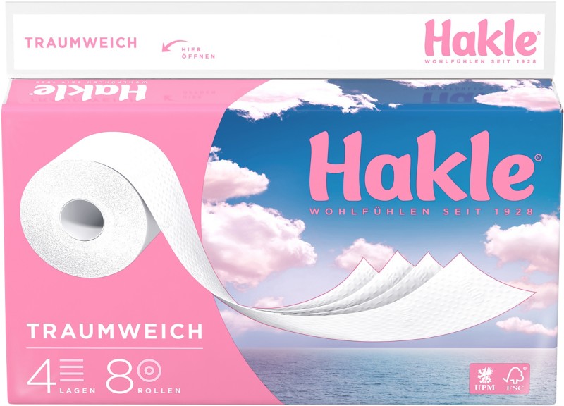 Hakle Dream Toilettenpapier 4-lagig 10122 8 Rollen à 130 Blatt