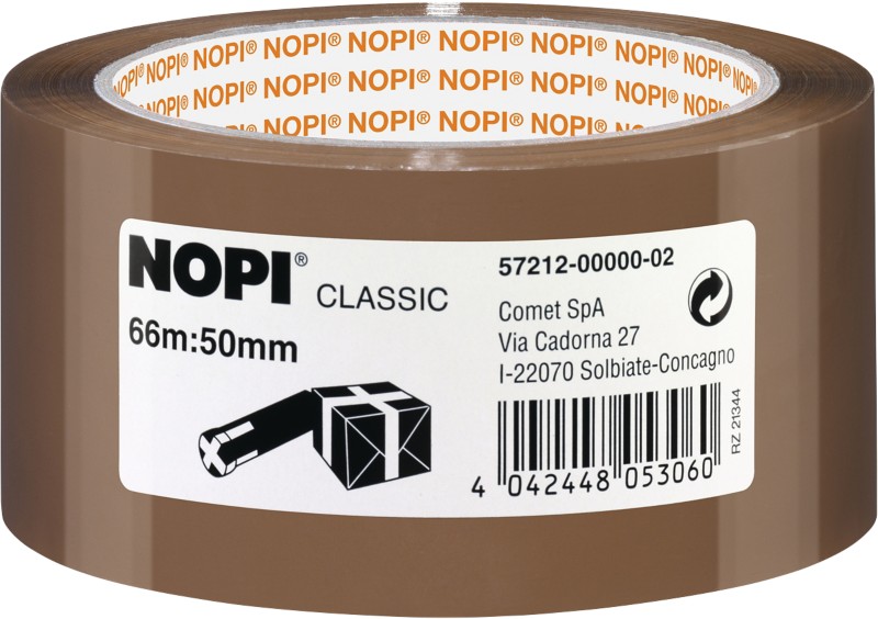 Nopi Verpackungsklebeband Classic 50 mm x 66 m Braun