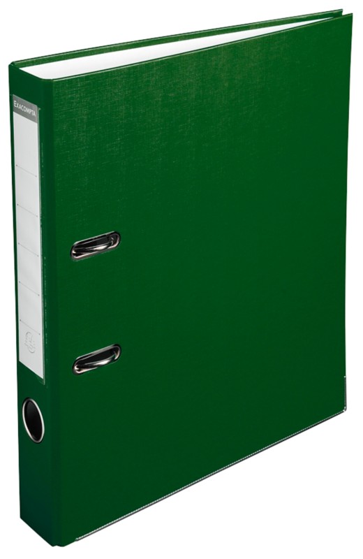 Exacompta Schmal Ordner DIN A4 50 mm Grün 2 Ringe 915405B Pappkarton, PP (Polypropylen) Hochformat