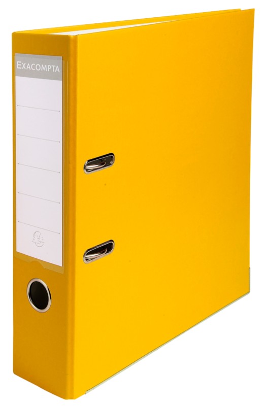 Exacompta Maxi Breit Ordner DIN A4 75 mm Gelb 2 Ringe 918404B Pappkarton, PP (Polypropylen) Hochformat