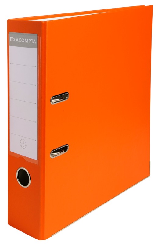 Exacompta Maxi Ordner DIN A4 75 mm Orange 2 Ringe 918414B Pappkarton, PP (Polypropylen) Hochformat