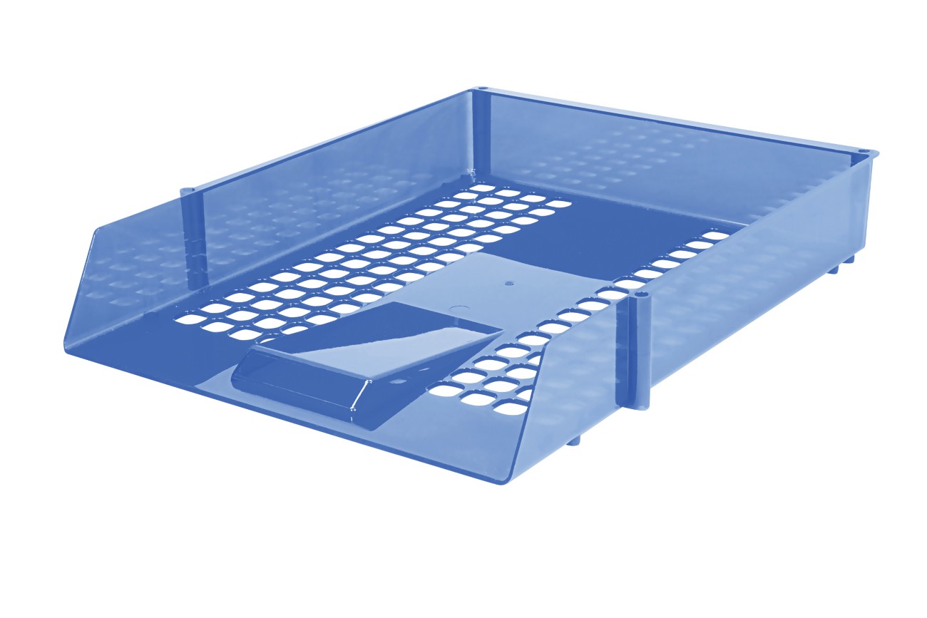 Niceday Briefablage Kunststoff Transparent Blau 27,5 x 35 x 6,1 cm