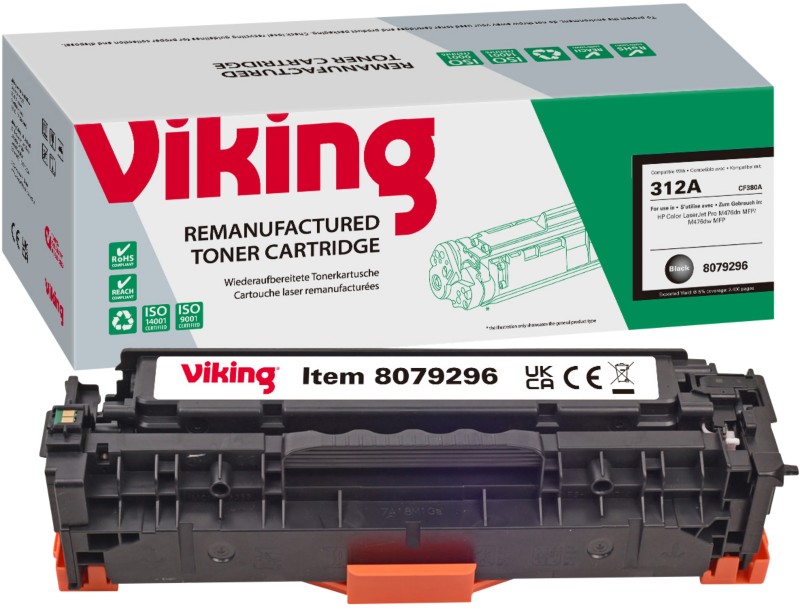 Viking 312A Kompatibel HP Tonerkartusche CF380A Schwarz