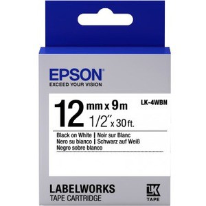 Epson Schriftband LK-4WBN weiß 12 mm