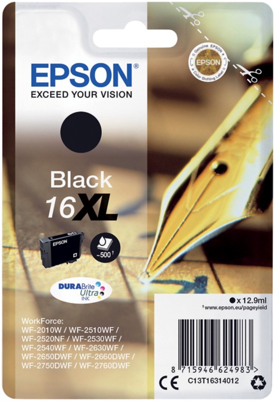 Epson 16XL Original Tintenpatrone C13T16314012 Schwarz