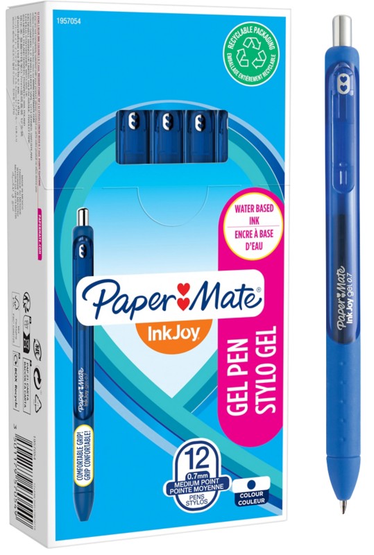 Papermate InkJoy Gelschreiber 0.7 mm Blau 12 Stück