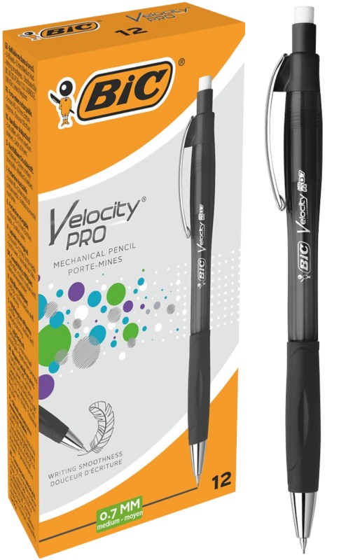 BIC Druckbleistift Velocity Pro Fein 0.7 mm Grau 12 Stück