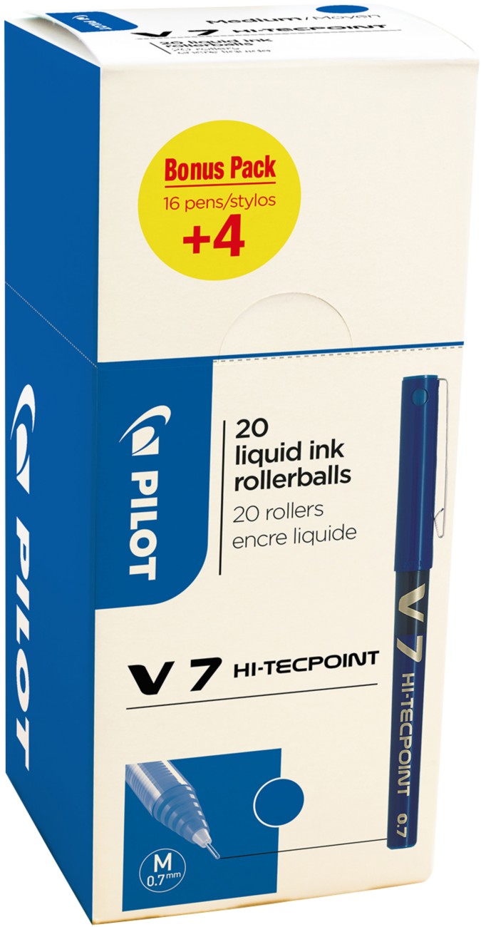 Pilot V7 Fineliner 0.7 mm Blau 20 Stück