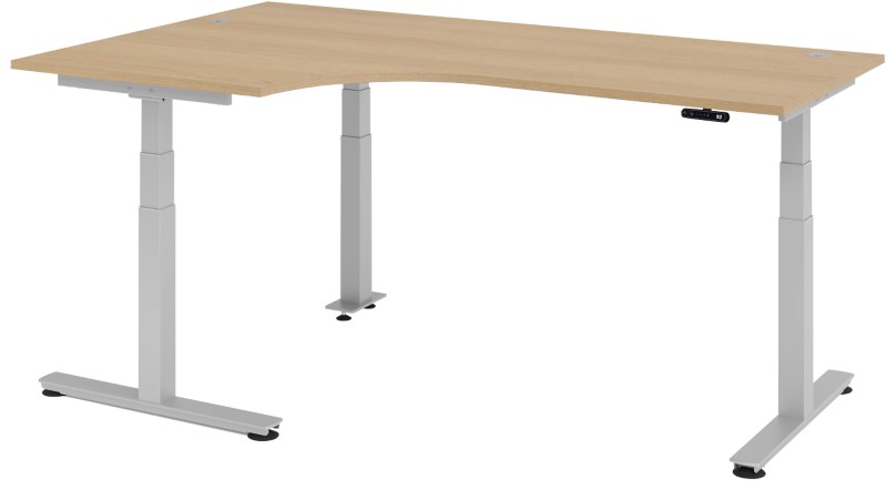 Hammerbacher Sitz-Stehschreibtisch XDSM Eiche 2.000 x 1.200 x 800 mm