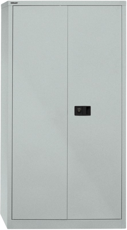 Bisley Universal Flügeltürenschrank Stahl 3 Fachböden abschließbar 914 x 400 x 1.806 mm Silber