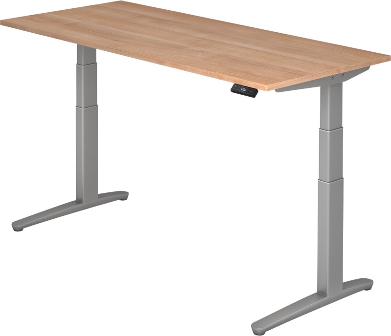 Hammerbacher Sitz-Stehschreibtisch XBHM Nussbaum 1.800 x 800 x 720 mm
