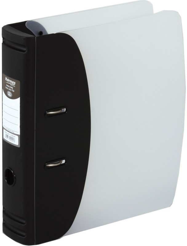 Hermes Lever Arch File 80 mm Polypropylene 2 ring A4 Black