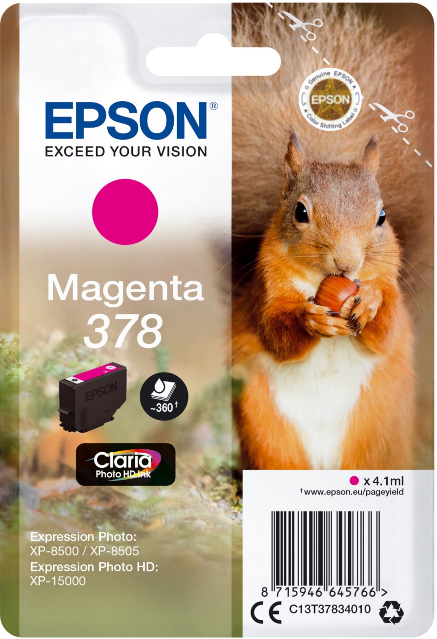 Epson 378 Original Tintenpatrone C13T37834010 Magenta