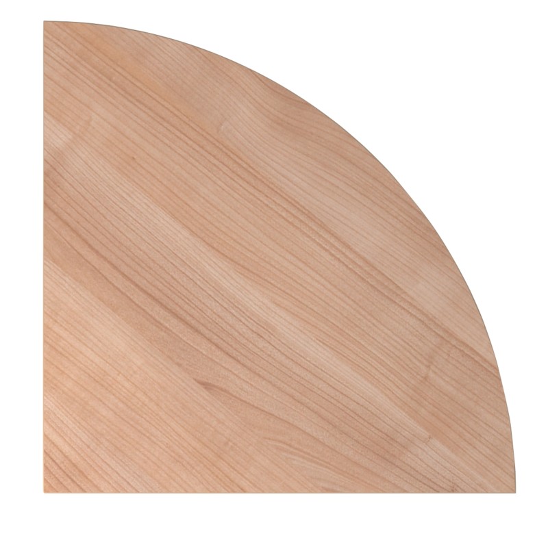 Hammerbacher Verkettungsplatte Eckwinkel rund VHE91/N Serie H Nussbaum 800 x 800 x 680 mm