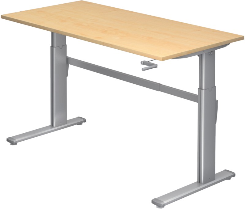 Hammerbacher Sitz-Stehschreibtisch Serie XK Ahorn 1.600 x 800 x 1.190 mm