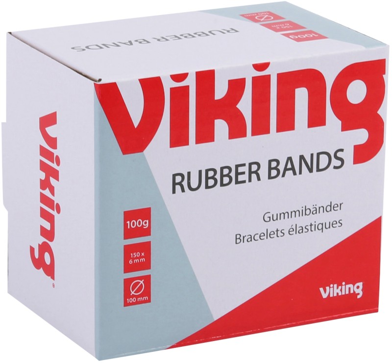 Viking Gummibänder 150 x 6 mm Ø 100 mm Natur 100 g