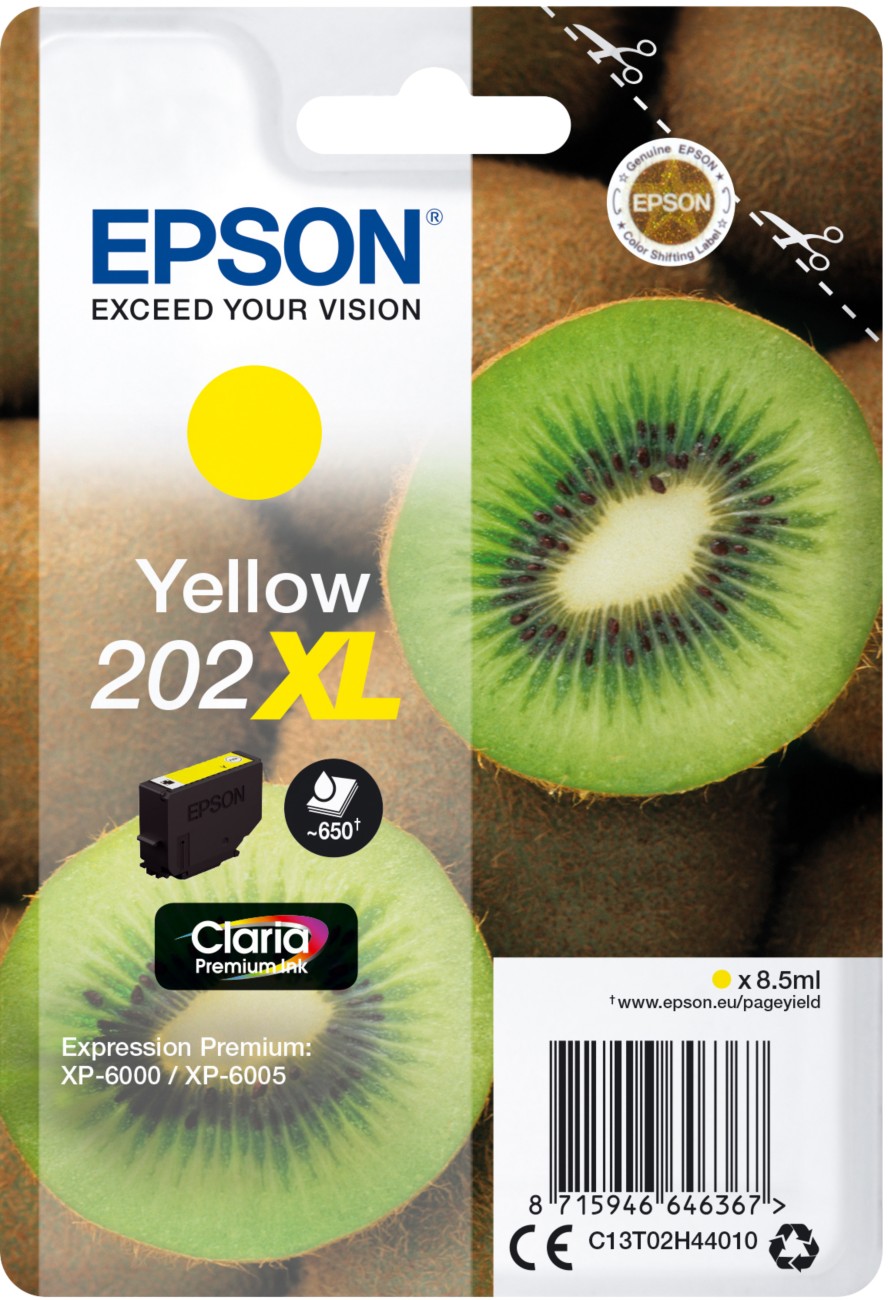 Epson 202XL Original Tintenpatrone C13T02H44010 Gelb
