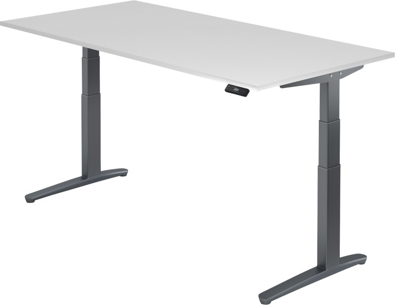 Hammerbacher Sitz-Stehschreibtisch XBHM Weiß 2.000 x 1.000 x 720 mm