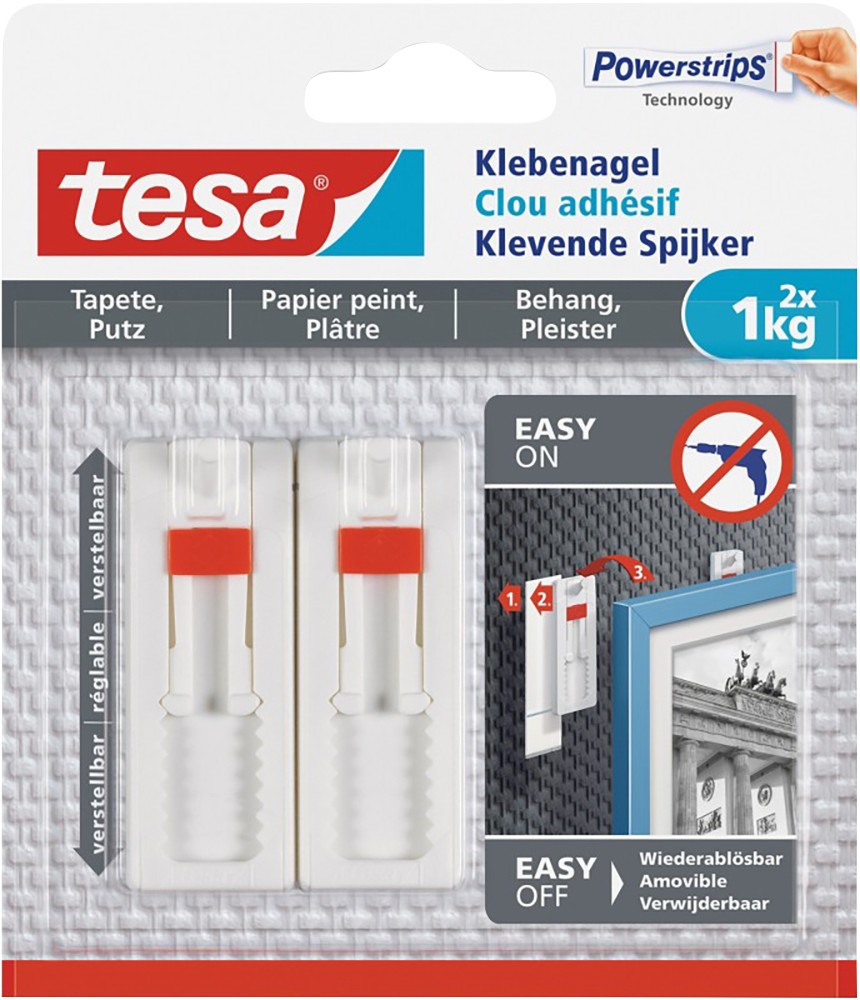 Tesa-lijmspijkers, set van 2 stuks