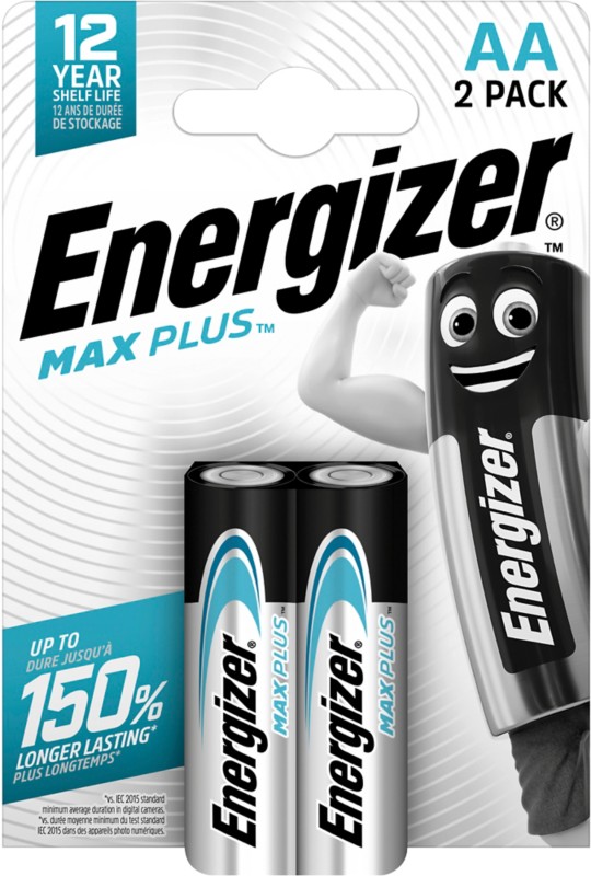 Pile Energizer Max Plus AA alcaline, 2 unités