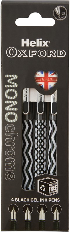 OXFORD Gel Pen Needlepoint 0.7 mm Assorted Pack of 4
