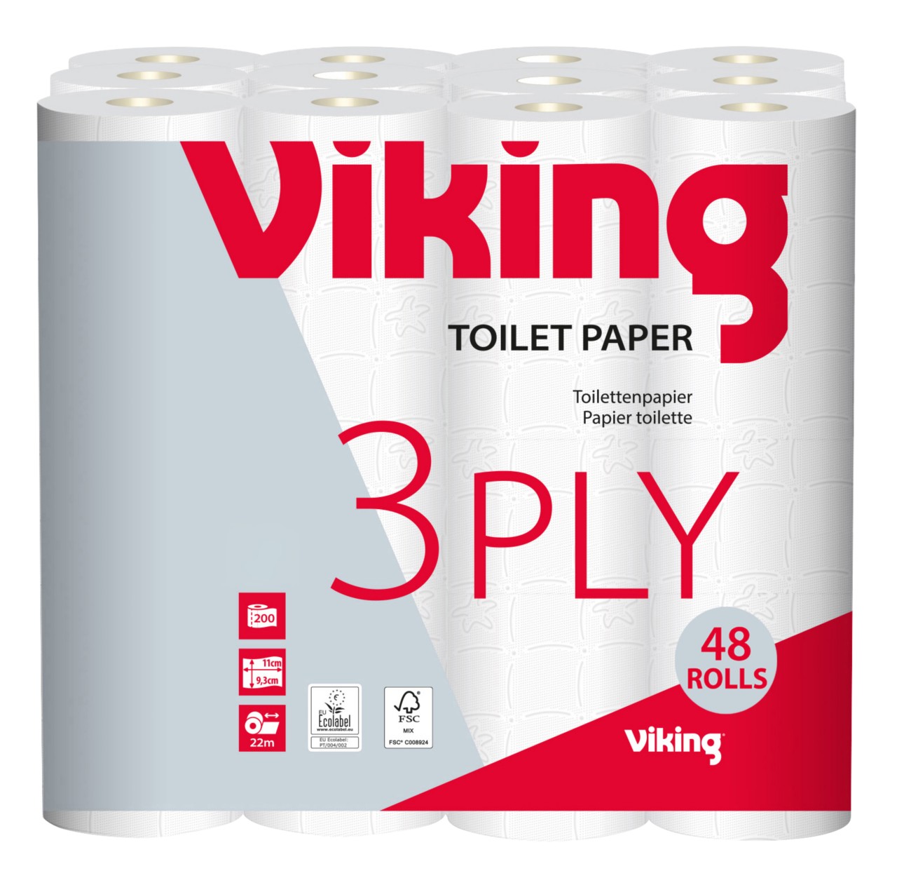 Papier toilette Viking 3 épaisseurs 48 unités