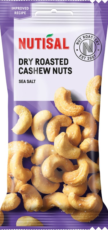NUTISAL Dry Roasted Salted Cashew Noten Pak van 14 60 g