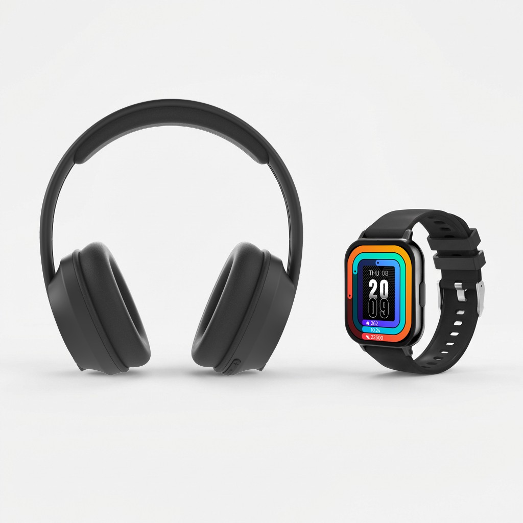 Denver Headset Smartwatch Set Black 