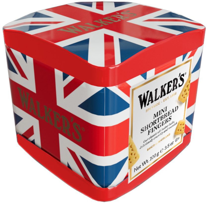 Walkers mini shortbread 100g tin box