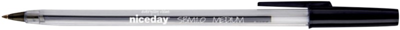 Niceday SBM1.0 Ballpoint Pen Black Medium 0.4 mm Non Refillable Pack of 20