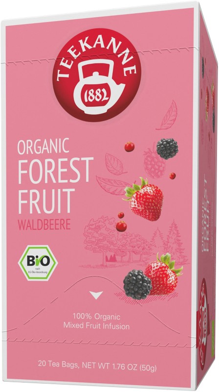 TEEKANNE Bio Waldbeeren Tee Packung mit 20 St&uuml;ck