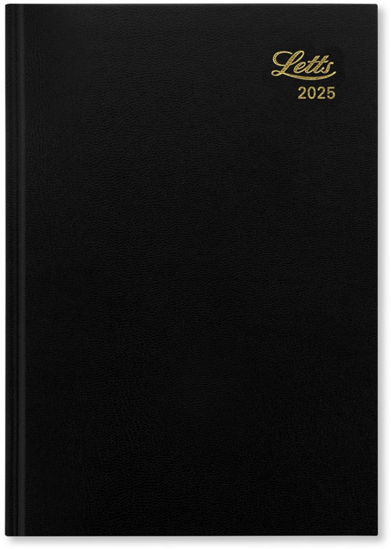 Letts Diary 2025 A5 1 Day per page Black 20-T11XBK