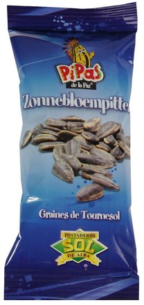 Pippas de la Paz Geroosterd en gezouten Zonnebloempitten 26 g 50 Stuks